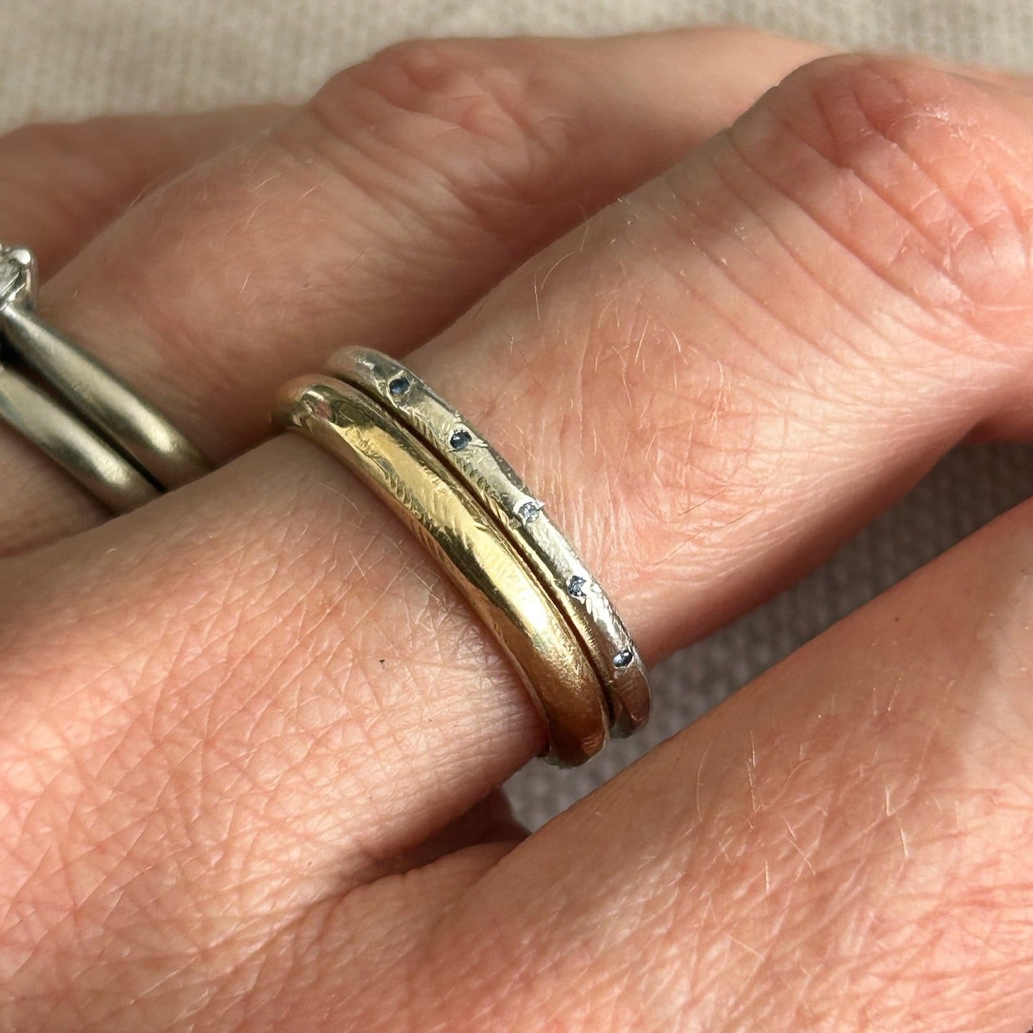 Sterling Silver Sapphire Band Ring