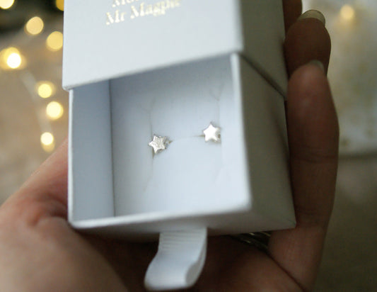 Sterling Silver Star studs