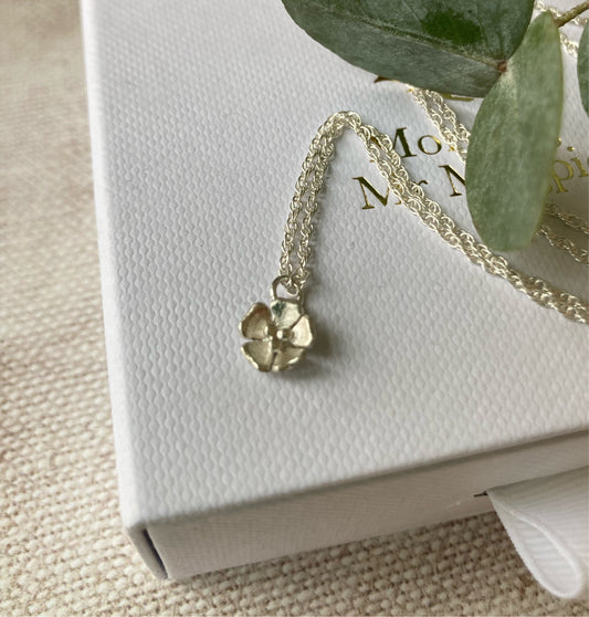 Sterling silver blossom pendant