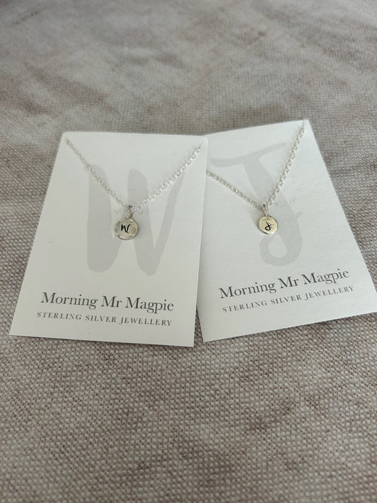 Sample sale - Silver Initial necklaces